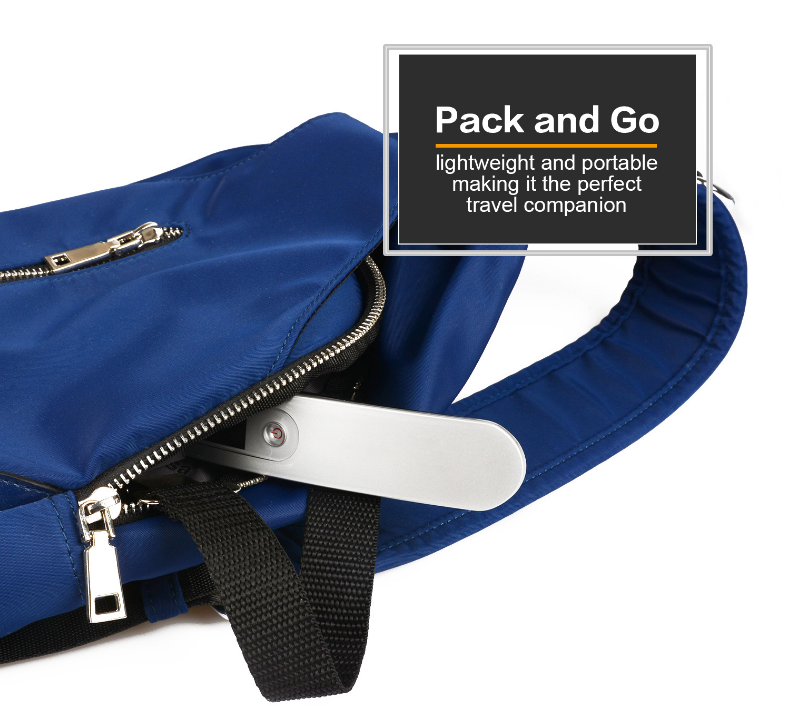 Luggage scale weighing suitcase