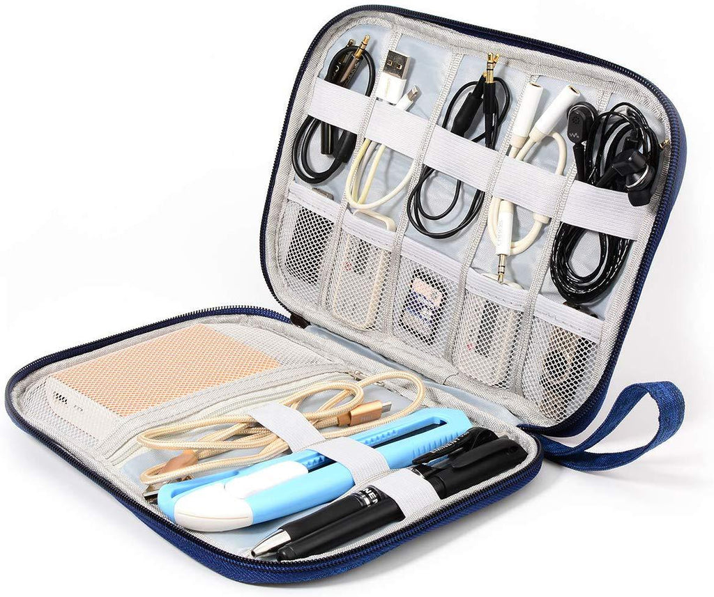 Tech organizer zipper and material detail