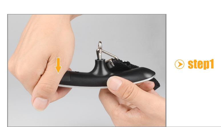 Travel luggage scale in use