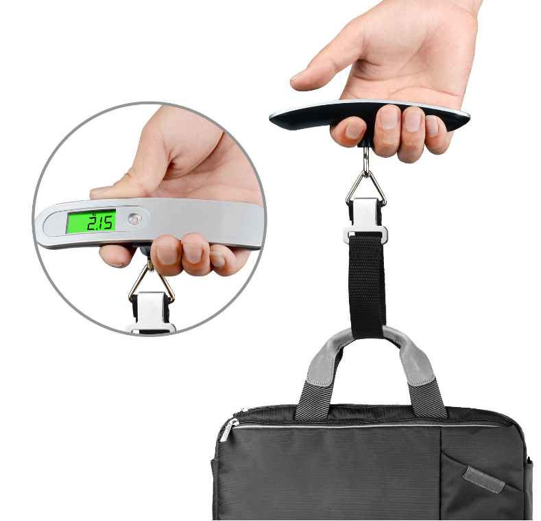 Portable luggage scale strap detail