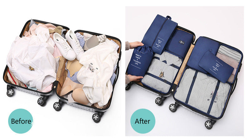 Travel packing cubes in multiple sizes