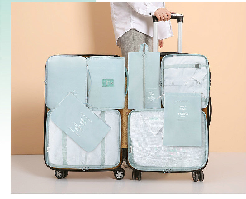 Packing cubes organizing a carry-on